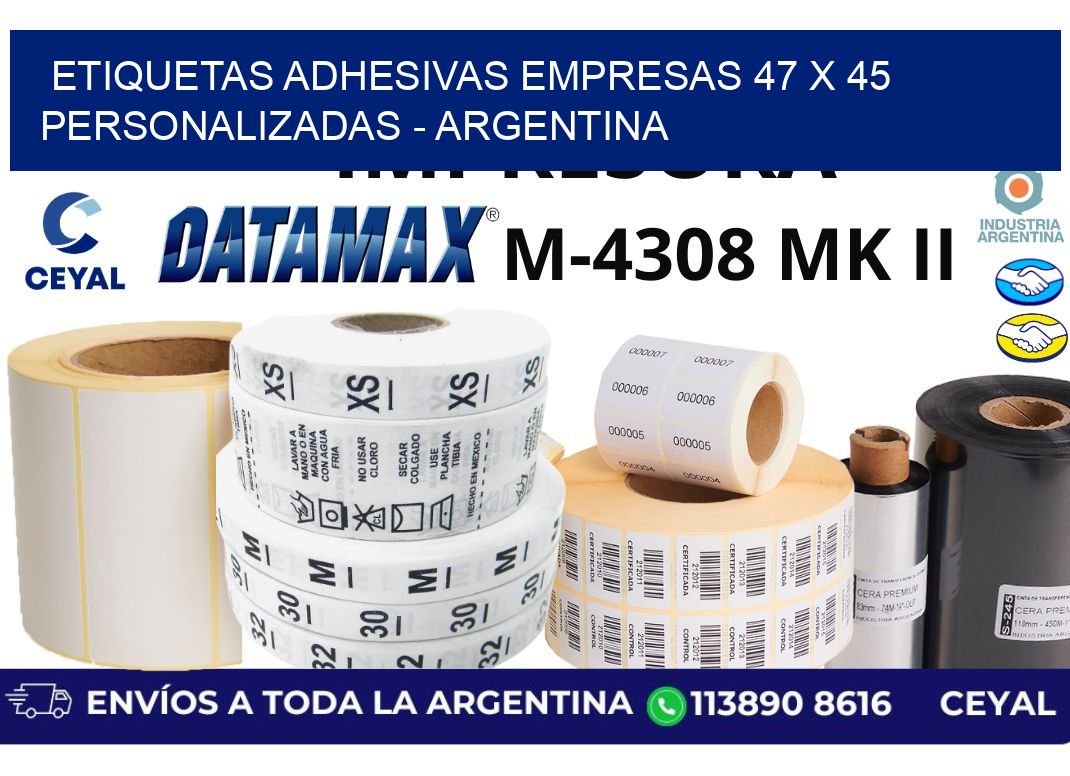 etiquetas adhesivas empresas 47 x 45 personalizadas – Argentina