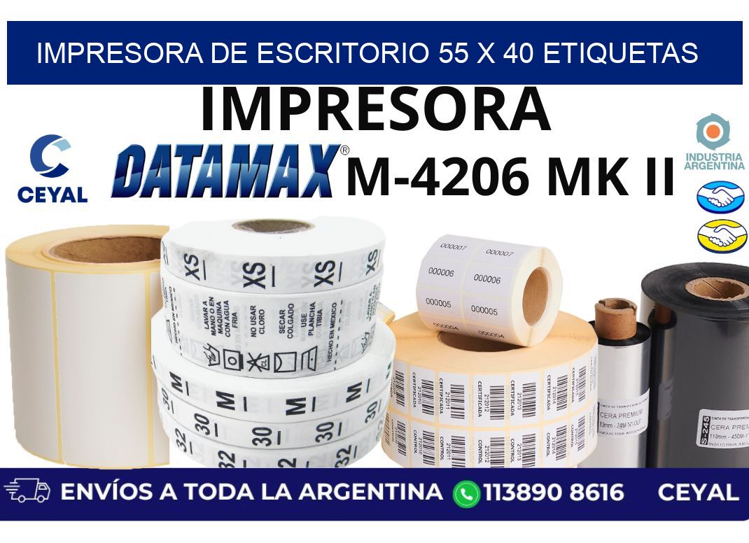 impresora de escritorio 55 x 40 etiquetas