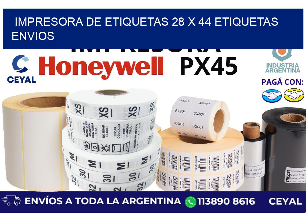impresora de etiquetas 28 x 44 etiquetas envios