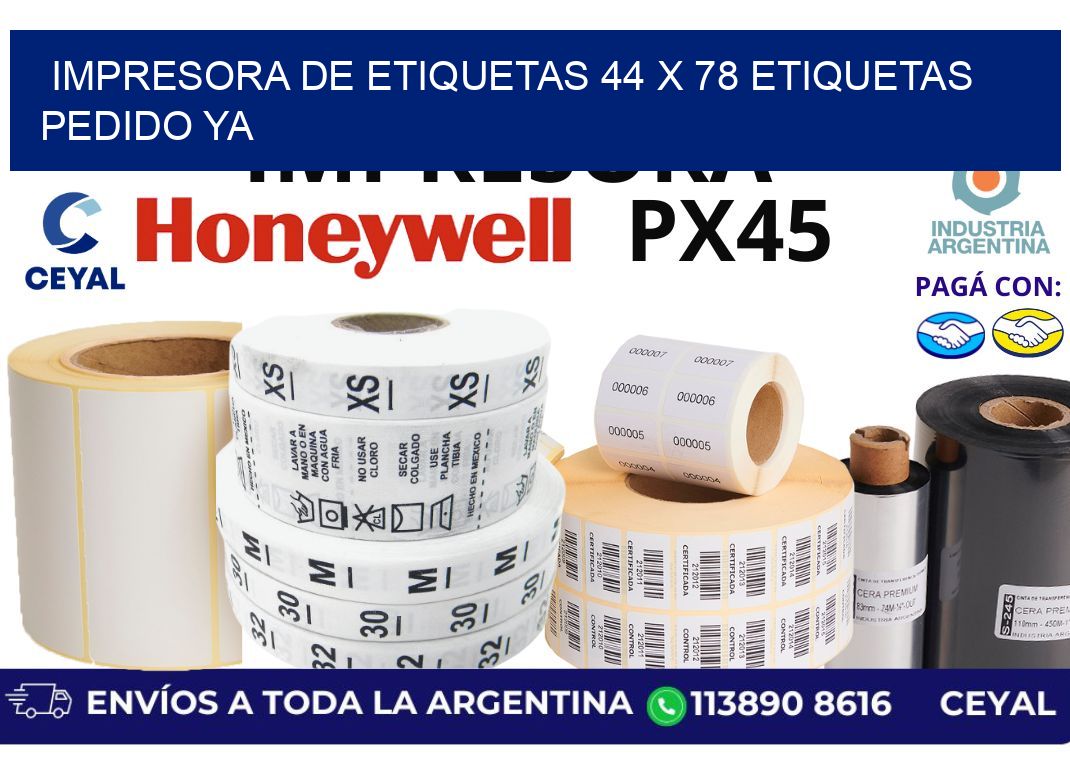impresora de etiquetas 44 x 78 etiquetas pedido ya