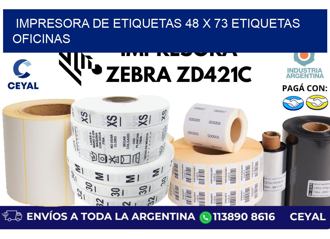 impresora de etiquetas 48 x 73 etiquetas oficinas