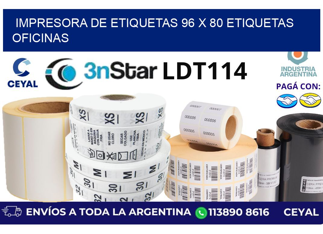 impresora de etiquetas 96 x 80 etiquetas oficinas