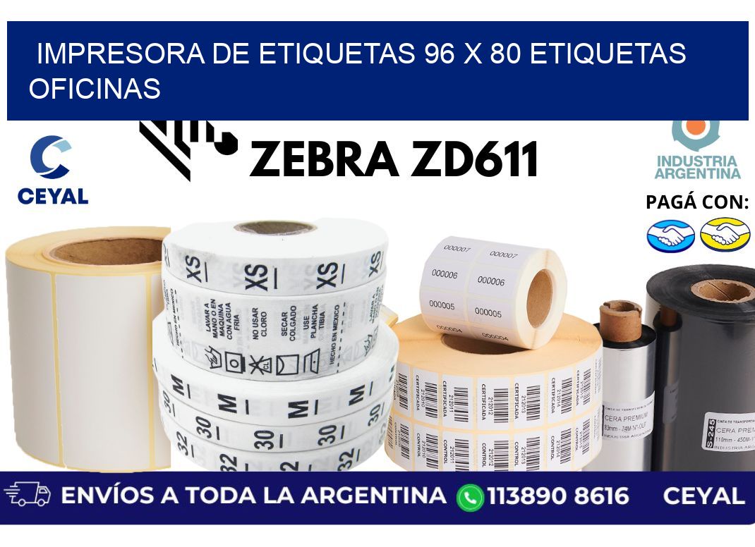 impresora de etiquetas 96 x 80 etiquetas oficinas