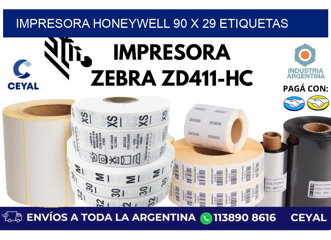 impresora honeywell 90 x 29 etiquetas