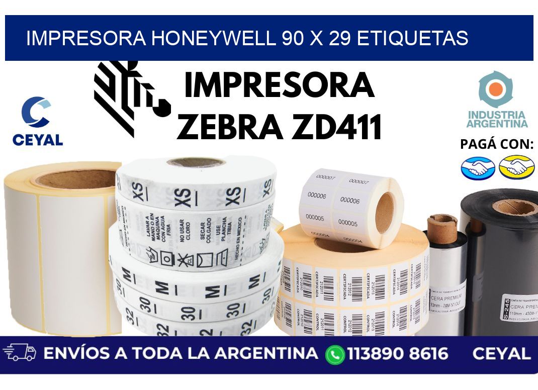 impresora honeywell 90 x 29 etiquetas