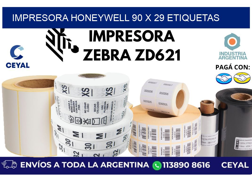 impresora honeywell 90 x 29 etiquetas