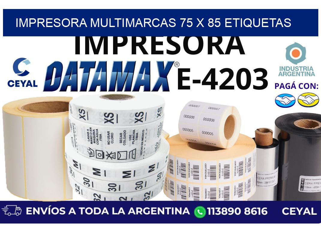 impresora multimarcas 75 x 85 etiquetas
