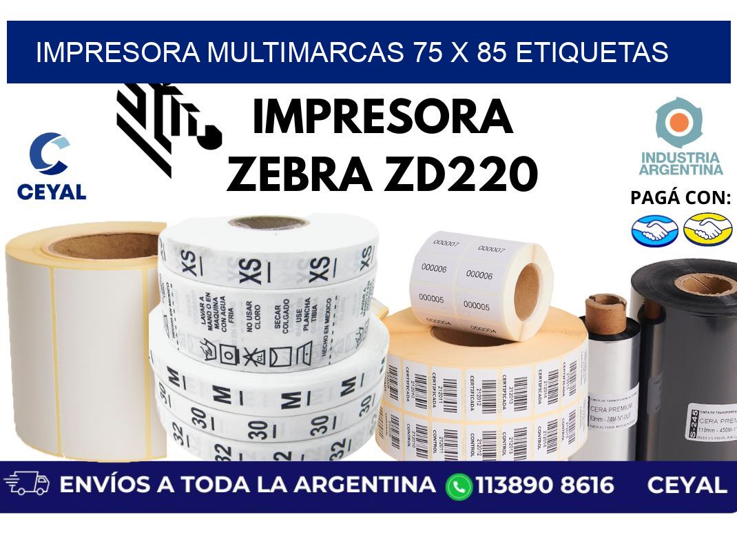 impresora multimarcas 75 x 85 etiquetas