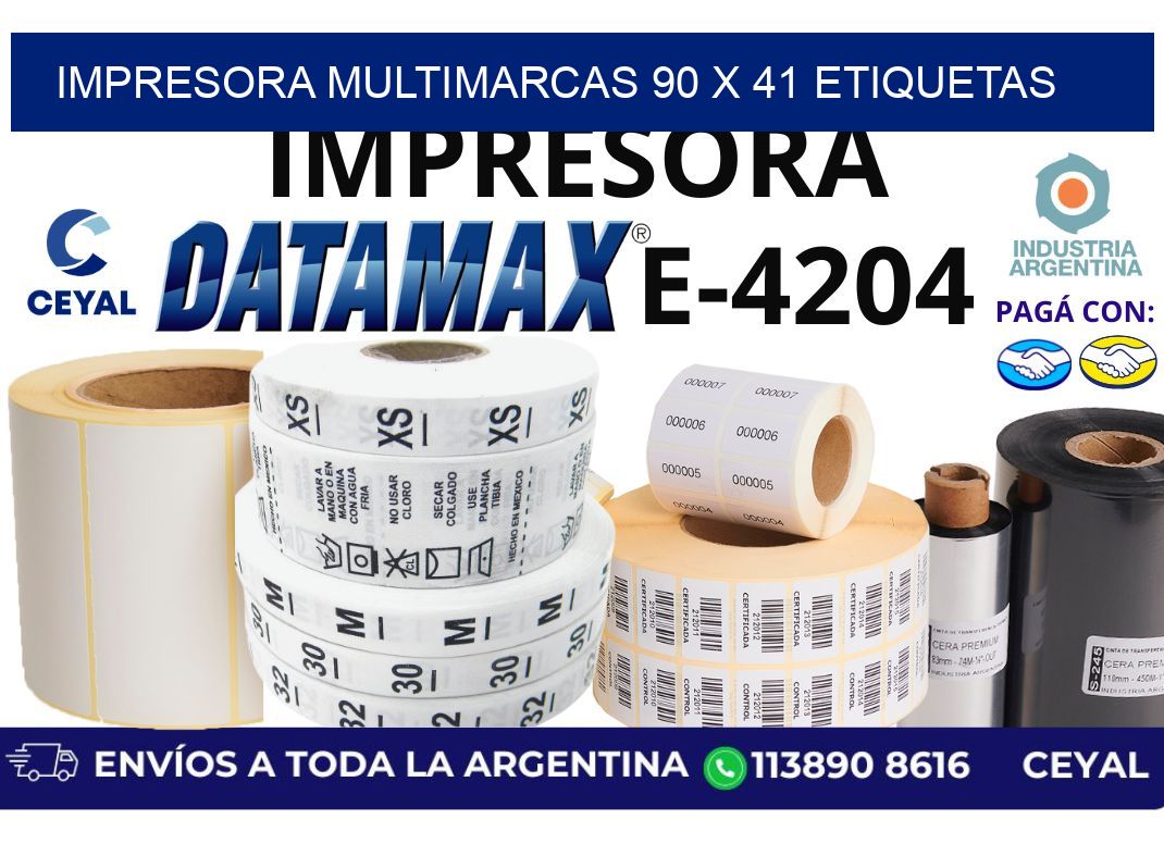 impresora multimarcas 90 x 41 etiquetas