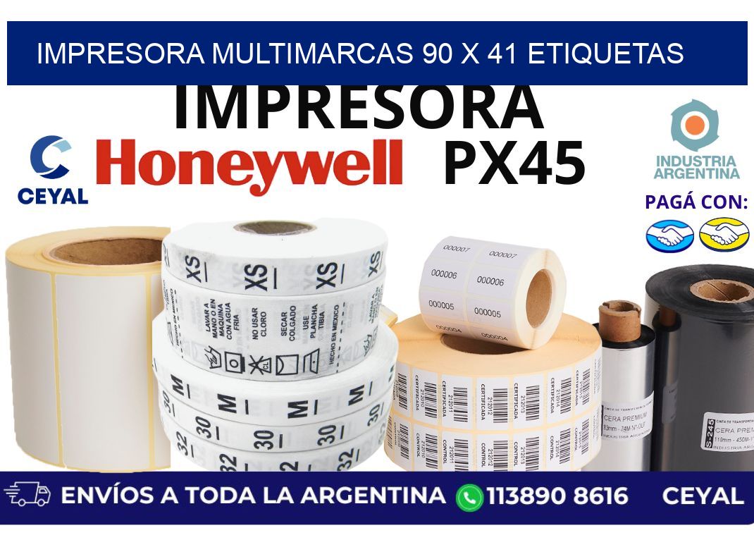 impresora multimarcas 90 x 41 etiquetas