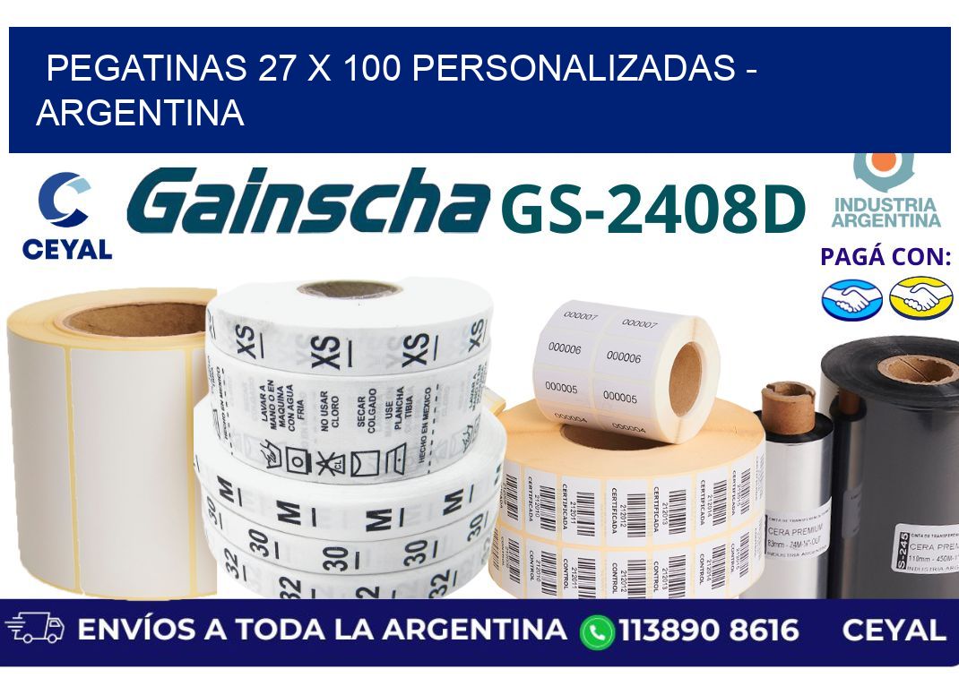 pegatinas 27 x 100 personalizadas - Argentina