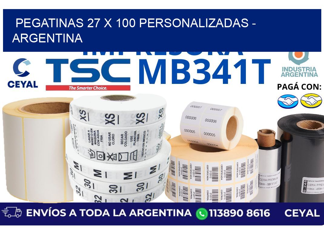 pegatinas 27 x 100 personalizadas - Argentina