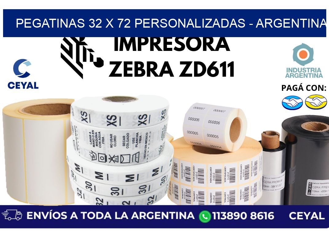 pegatinas 32 x 72 personalizadas – Argentina