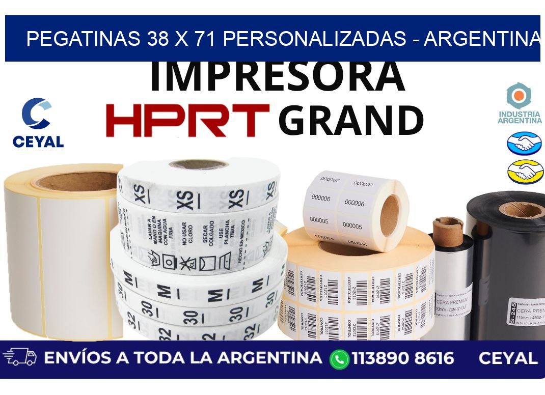 pegatinas 38 x 71 personalizadas – Argentina