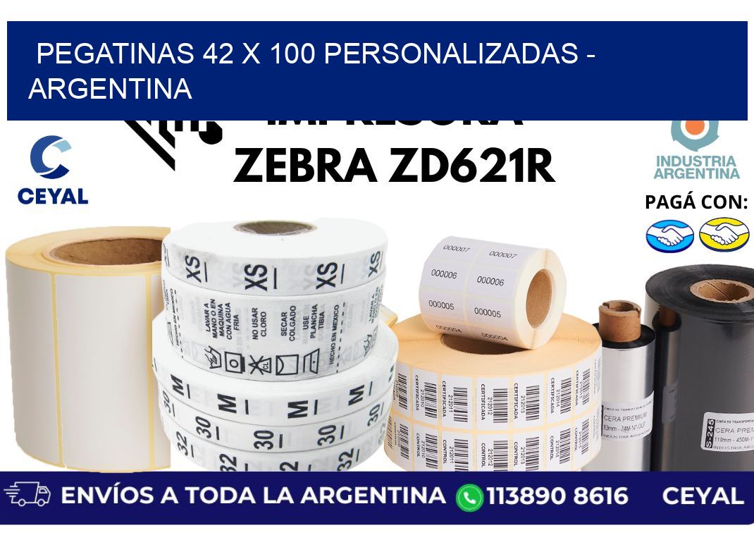 pegatinas 42 x 100 personalizadas - Argentina