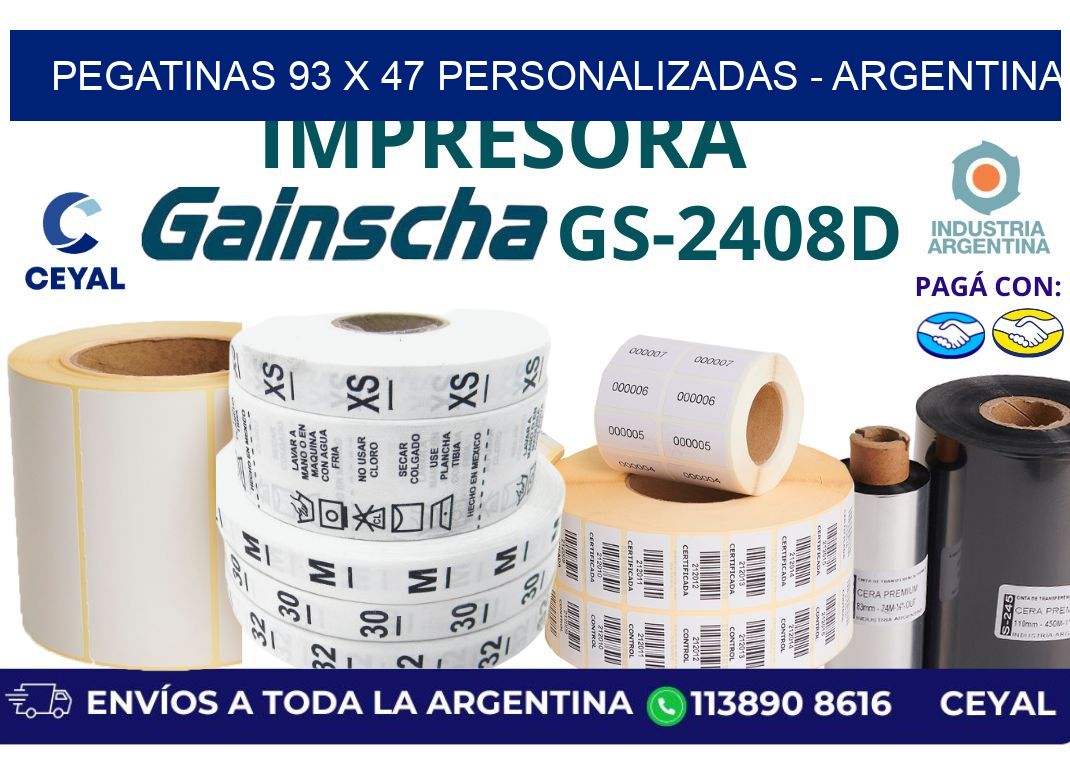 pegatinas 93 x 47 personalizadas - Argentina