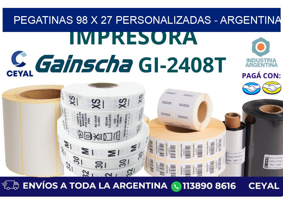 pegatinas 98 x 27 personalizadas - Argentina