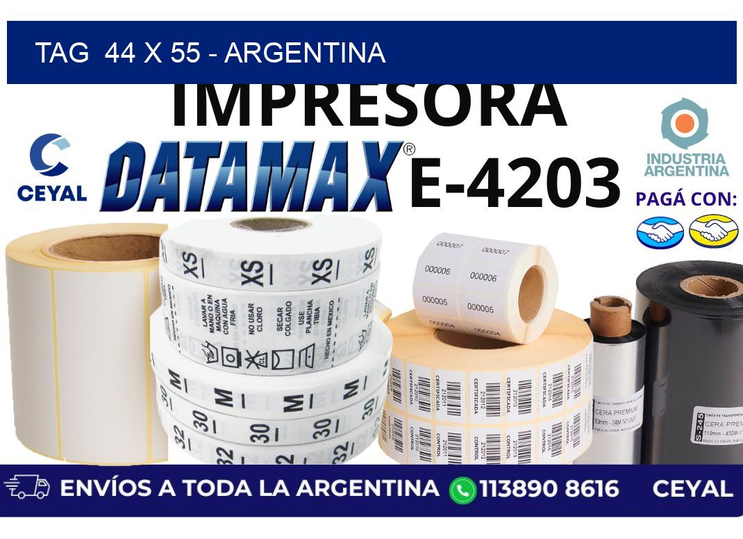 tag  44 x 55 – Argentina