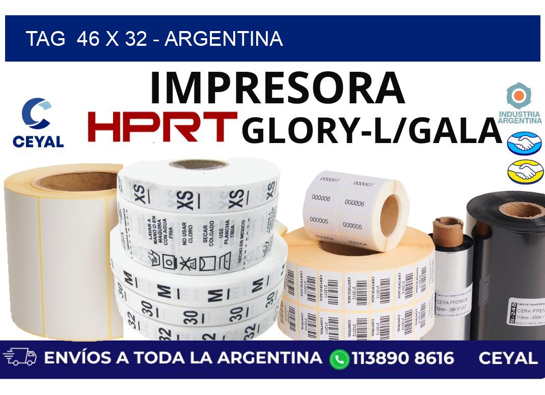 tag  46 x 32 – Argentina