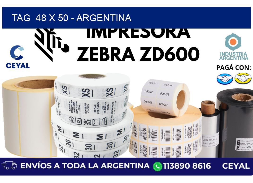 tag  48 x 50 - Argentina