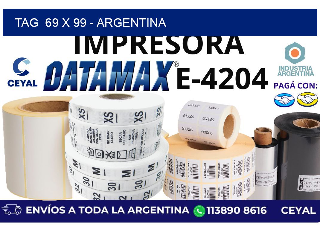 tag  69 x 99 – Argentina