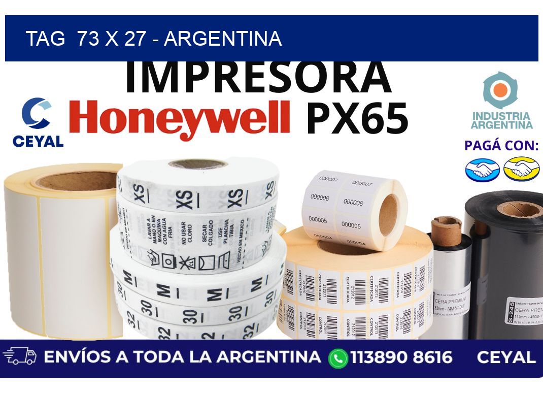 tag  73 x 27 - Argentina
