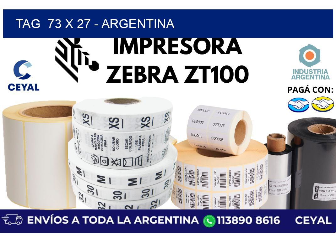 tag  73 x 27 - Argentina