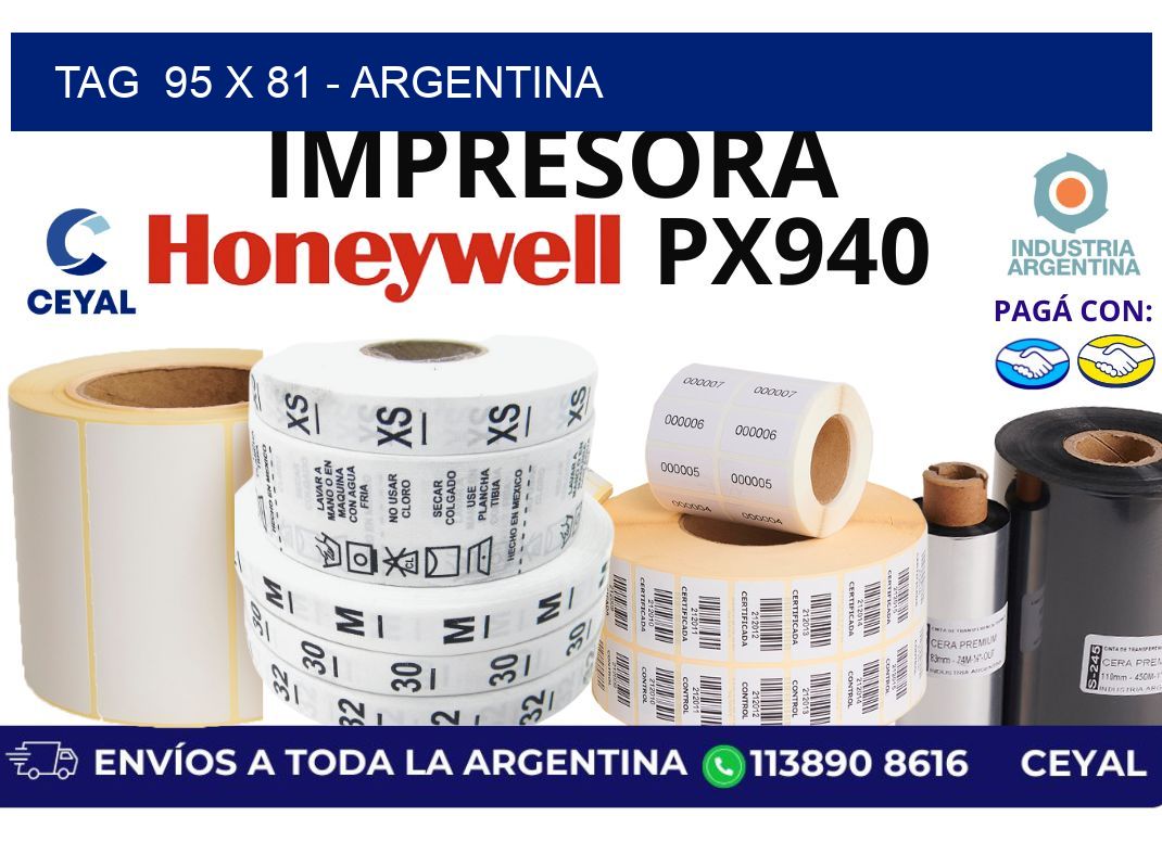 tag  95 x 81 – Argentina