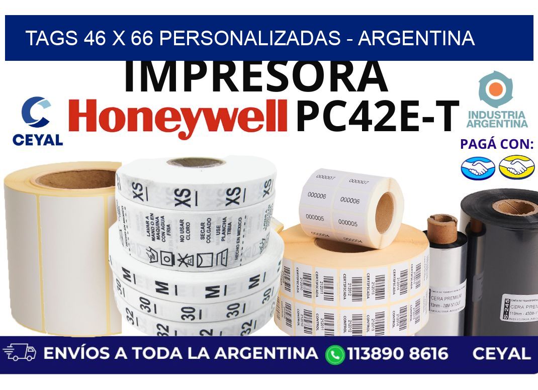tags 46 x 66 personalizadas - Argentina