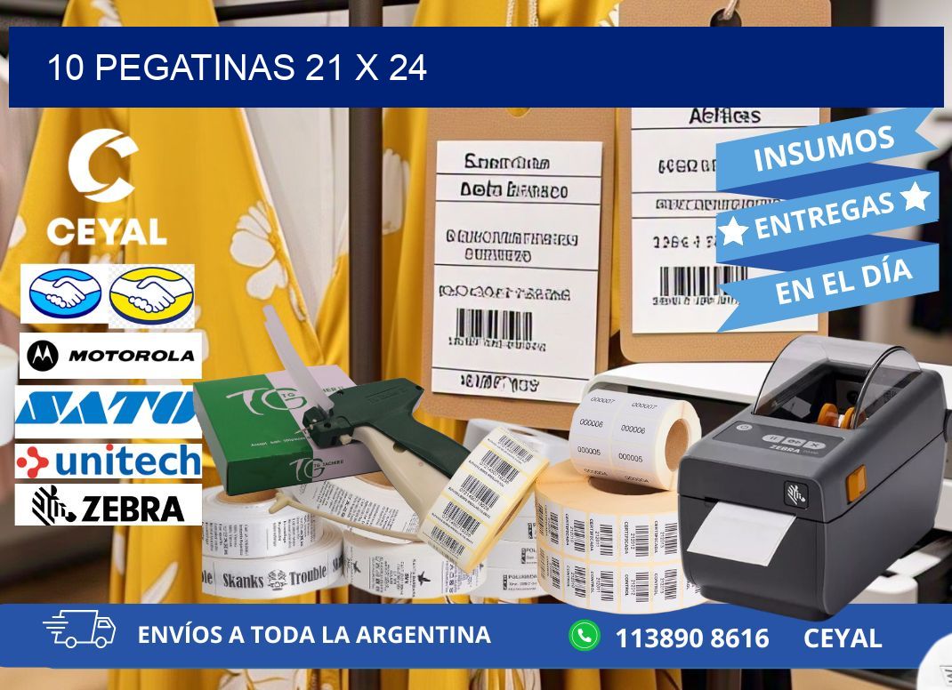 10 PEGATINAS 21 x 24