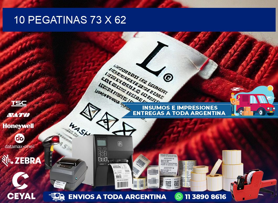 10 PEGATINAS 73 x 62