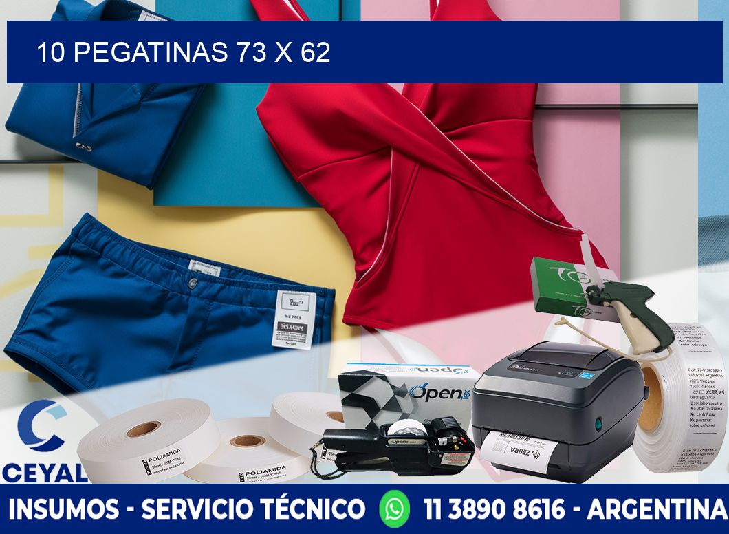 10 PEGATINAS 73 x 62