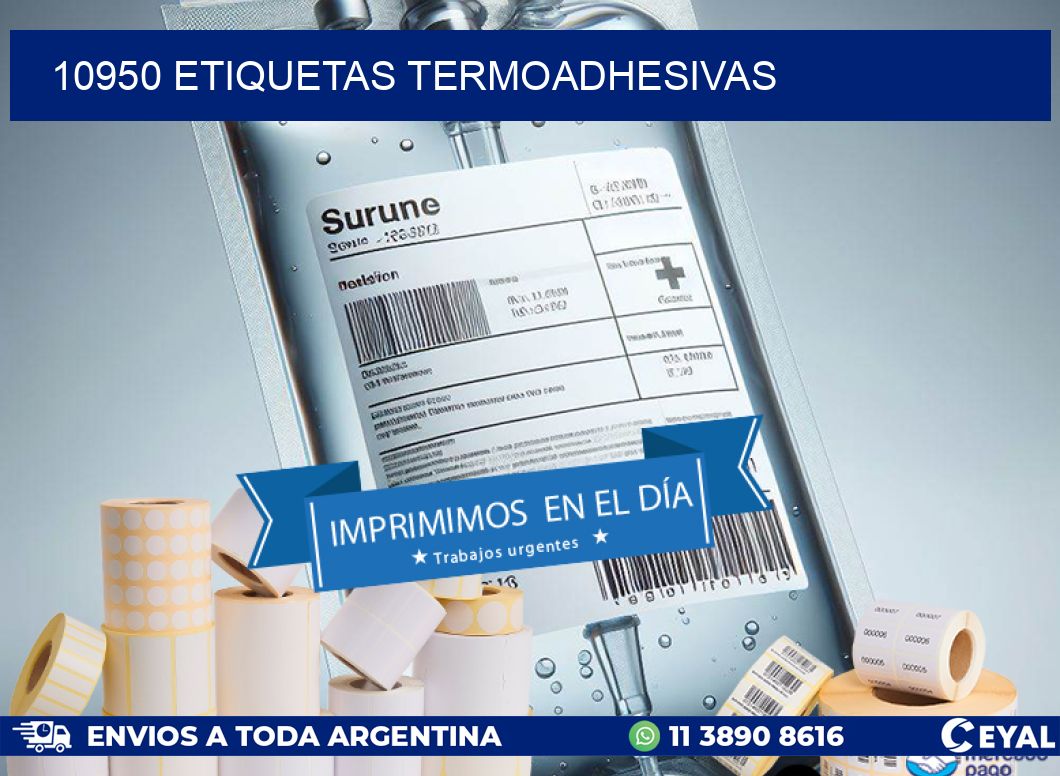 10950 etiquetas termoadhesivas