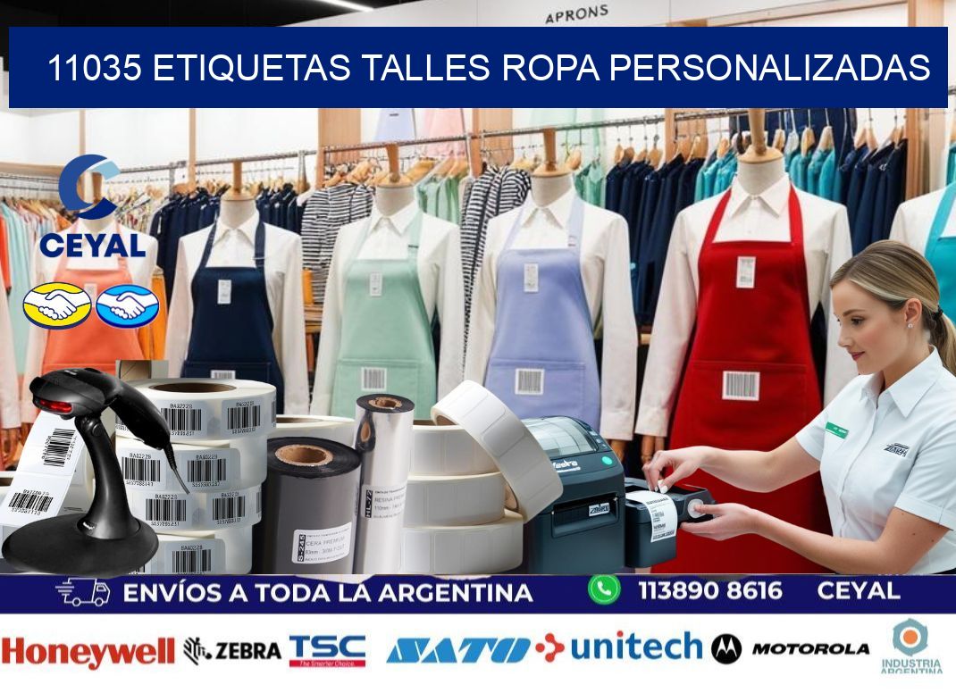 11035 ETIQUETAS TALLES ROPA PERSONALIZADAS