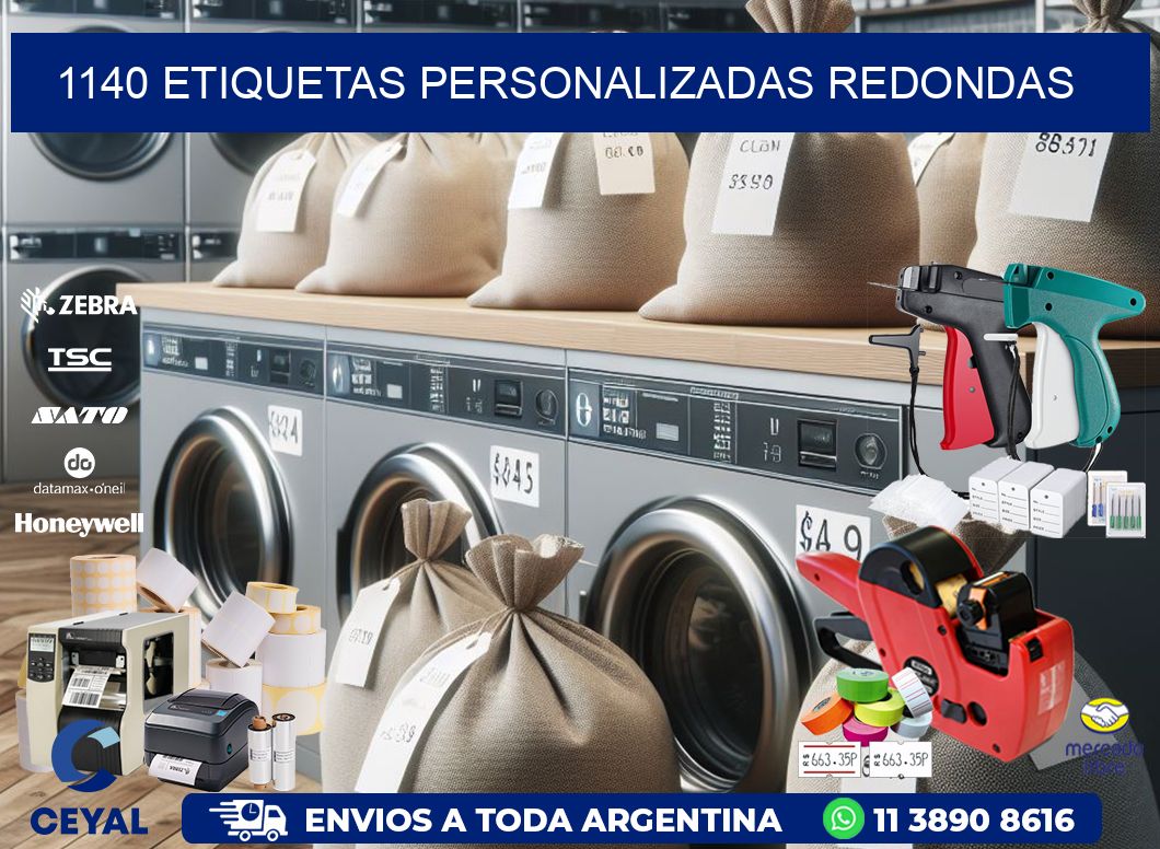 1140 Etiquetas personalizadas redondas