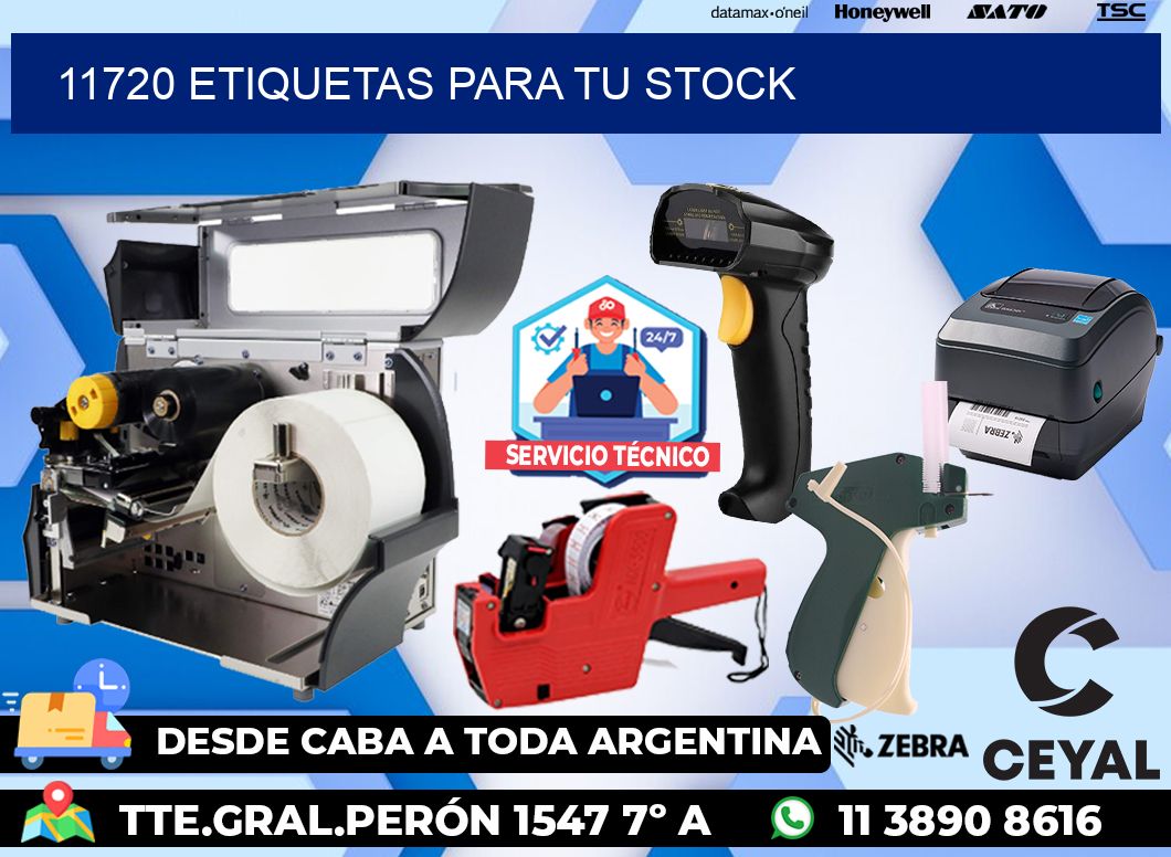 11720 etiquetas para tu stock
