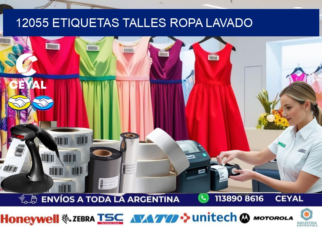 12055 ETIQUETAS TALLES ROPA LAVADO