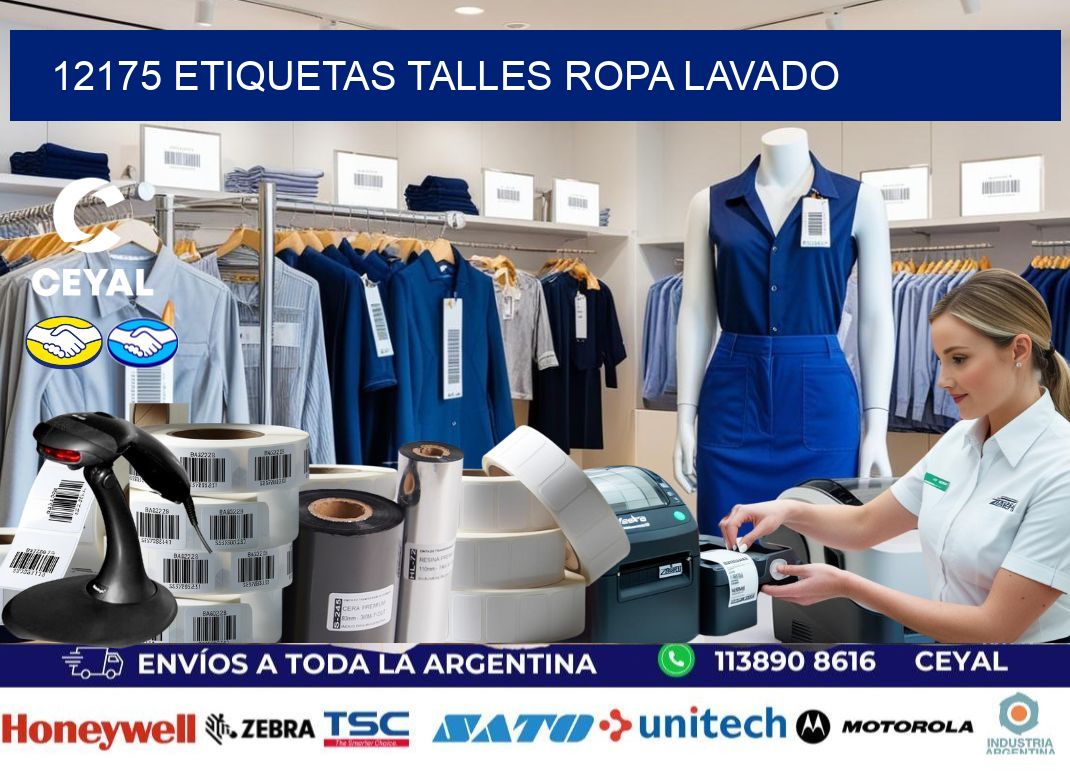 12175 ETIQUETAS TALLES ROPA LAVADO