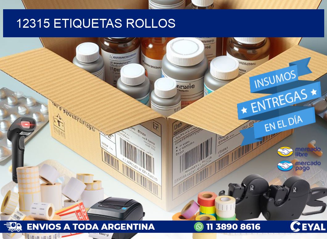 12315 etiquetas rollos