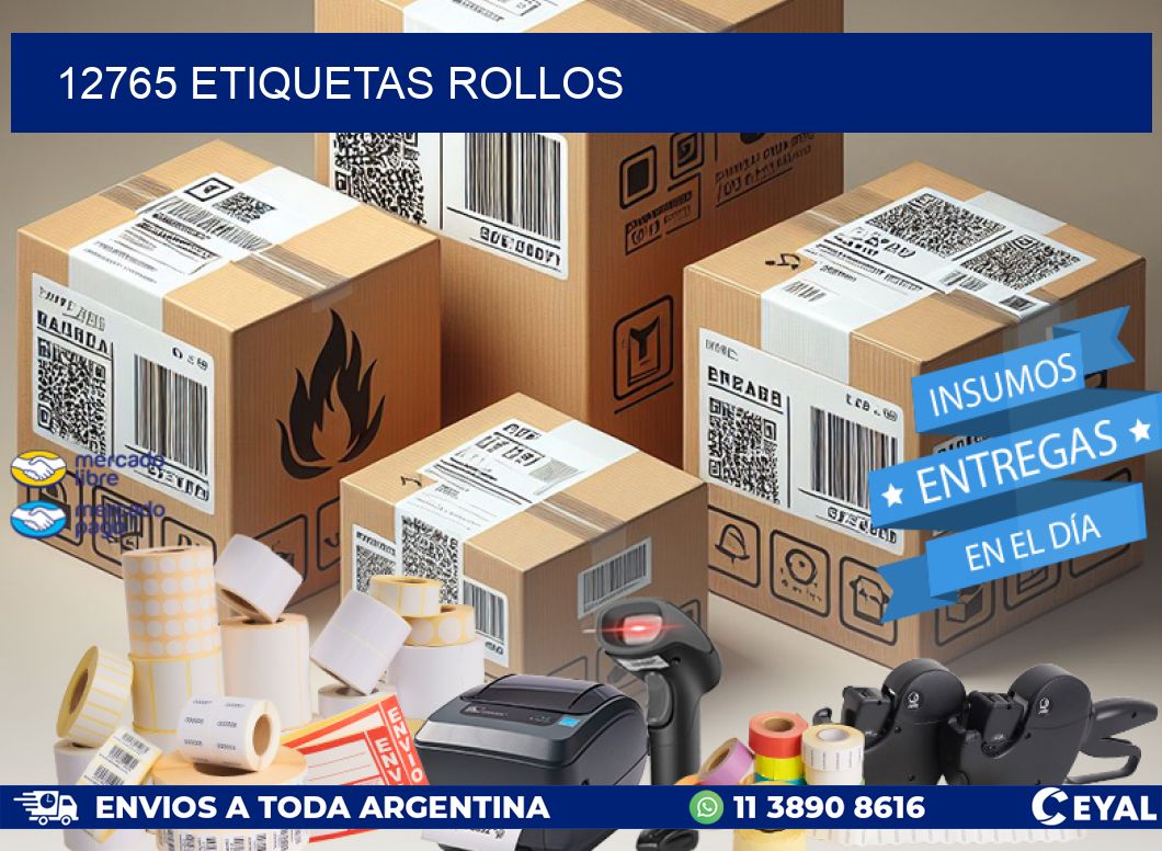 12765 etiquetas rollos