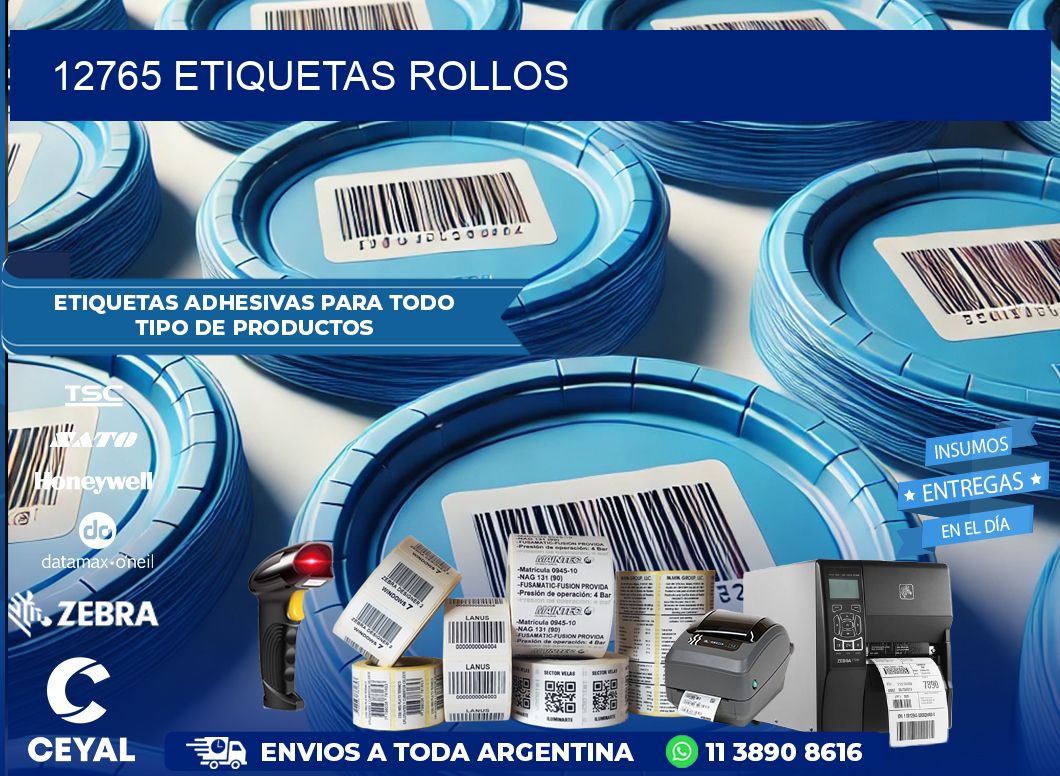 12765 etiquetas rollos
