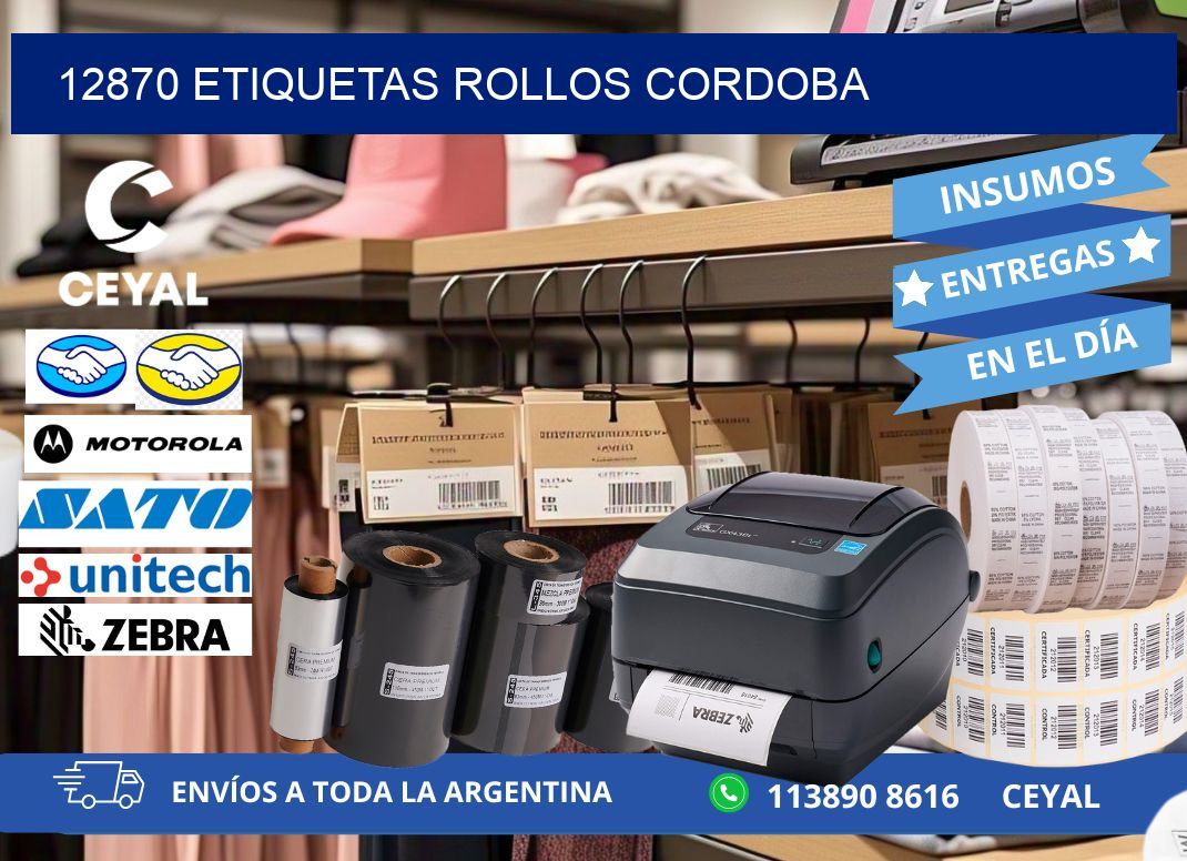 12870 etiquetas rollos CORDOBA