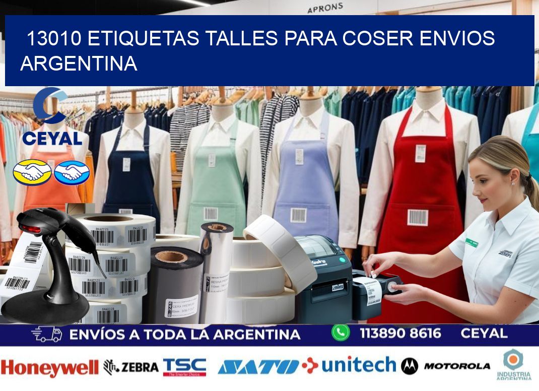 13010 ETIQUETAS TALLES PARA COSER ENVIOS ARGENTINA
