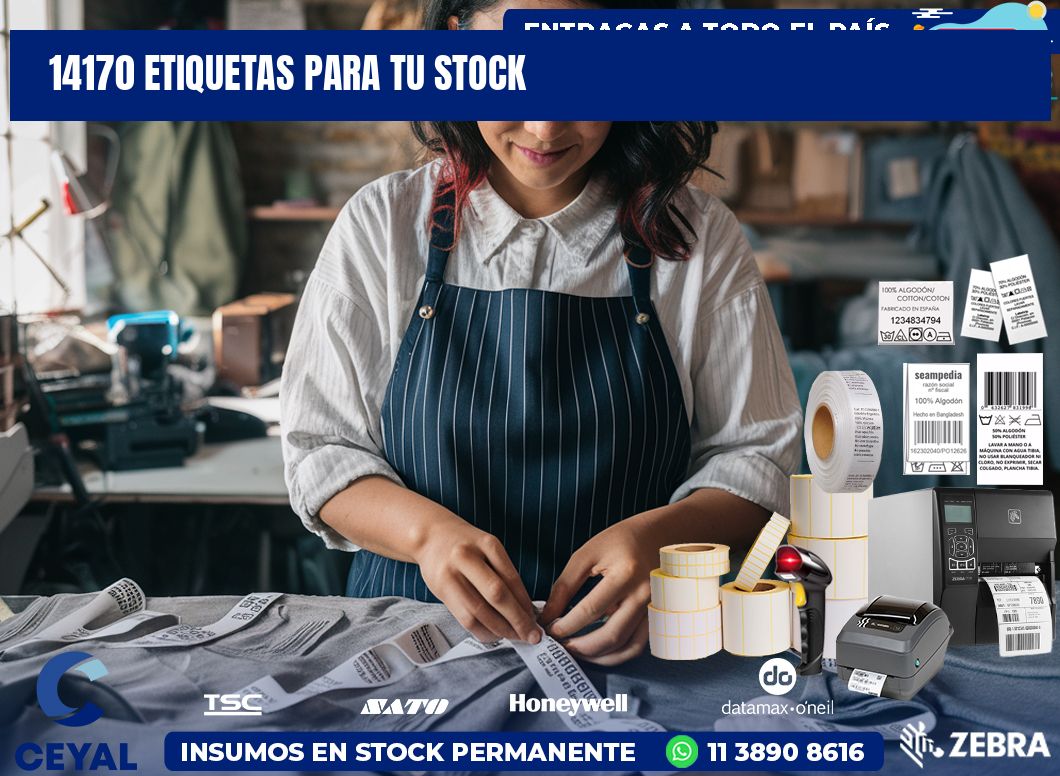 14170 etiquetas para tu stock