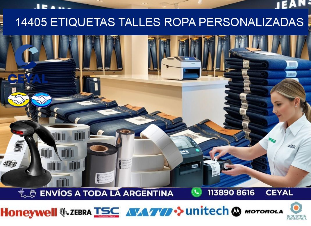 14405 ETIQUETAS TALLES ROPA PERSONALIZADAS