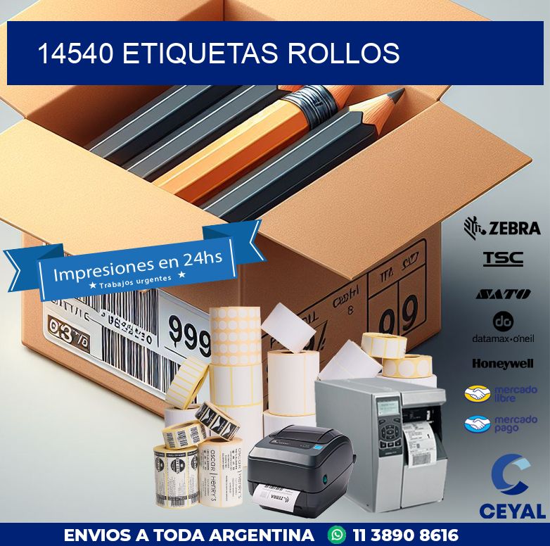 14540 etiquetas rollos