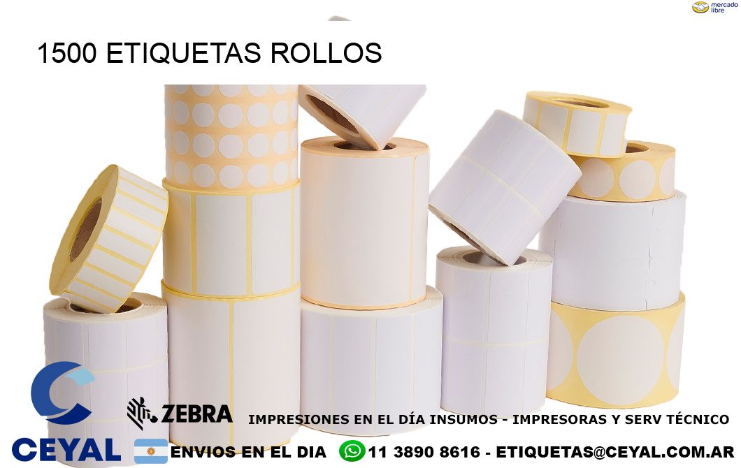 1500 Etiquetas rollos