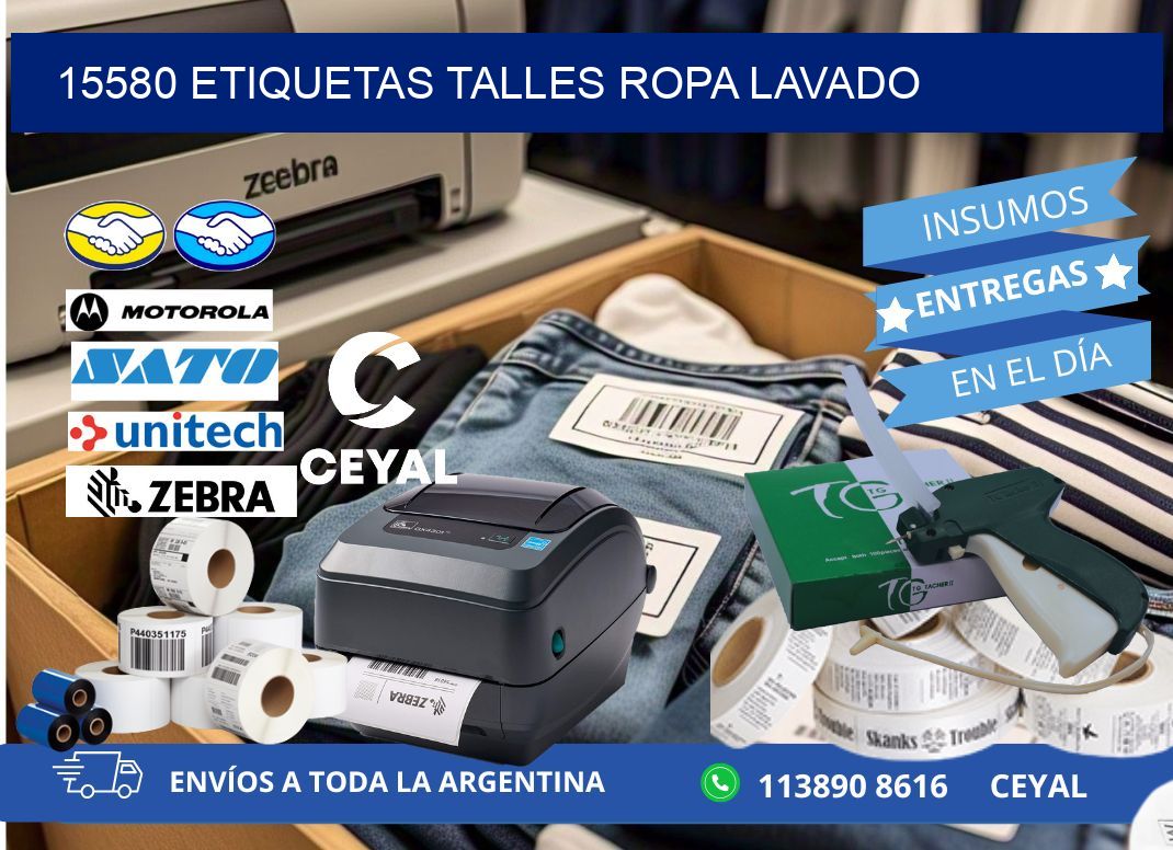 15580 ETIQUETAS TALLES ROPA LAVADO