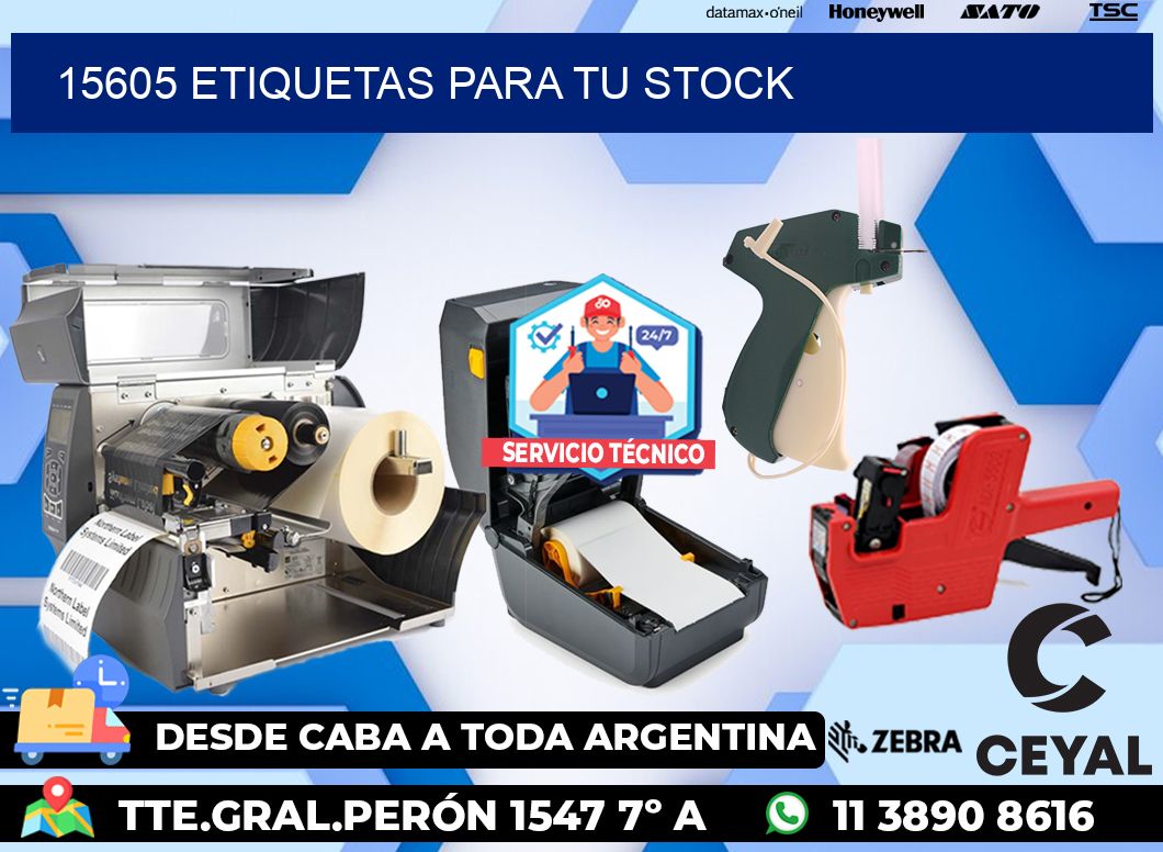 15605 etiquetas para tu stock