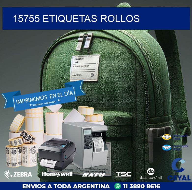 15755 etiquetas rollos